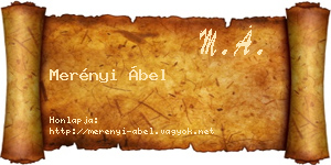 Merényi Ábel névjegykártya